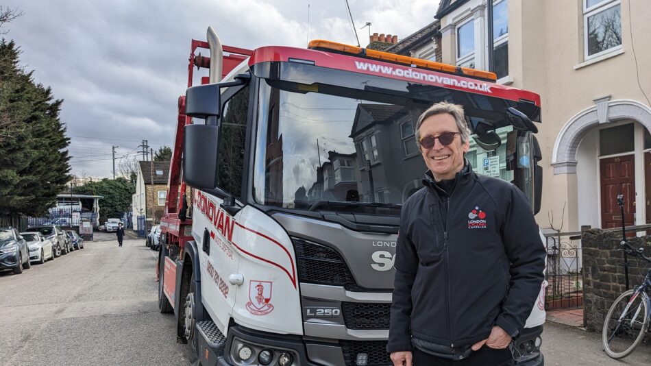 Tom Bogdanowicz with Direct Vision lorry