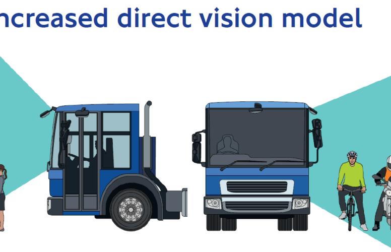 DV Direct Vision - blind spots from a direct vision five star lorry