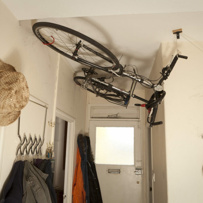 Bike storage in small indoor flat
