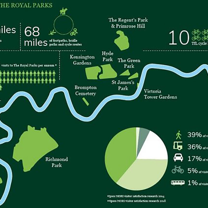 An infographic showing the results of the Royal Parks consultation