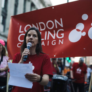 LCC Holborn protest on dangerous junctions - Clare Rogers speaking