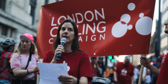 LCC Holborn protest on dangerous junctions - Clare Rogers speaking