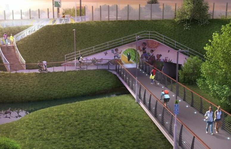 Cycleway 25 - Barking Riverside CGI cycle lane
