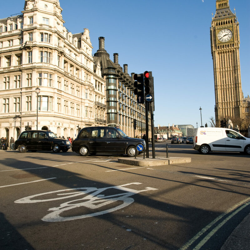 Parliament Square junction in Westminster